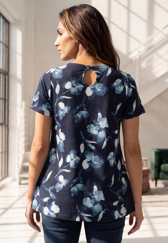 Plus Size Ultimate Cotton Crewneck Short Sleeve Swing Tee image number 2