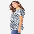 Plus Size Cotton Ultimate Swing Tee with Keyhole Back image number null