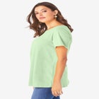 Plus Size Cotton Ultimate Swing Tee with Keyhole Back image number null