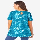 Plus Size Cotton Ultimate Swing Tee with Keyhole Back image number null