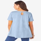 Plus Size Ultimate Cotton Crewneck Short Sleeve Swing Tee image number null