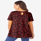 Plus Size Cotton Ultimate Swing Tee with Keyhole Back image number null