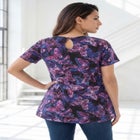 Plus Size Ultimate Cotton Crewneck Short Sleeve Swing Tee image number null