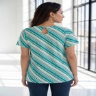 Plus Size Ultimate Cotton Crewneck Short Sleeve Swing Tee image number null