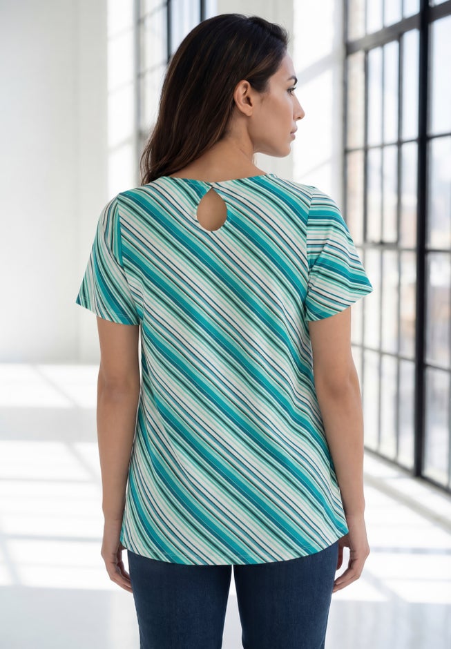 Plus Size Ultimate Cotton Crewneck Short Sleeve Swing Tee image number 1