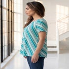 Plus Size Ultimate Cotton Crewneck Short Sleeve Swing Tee image number null