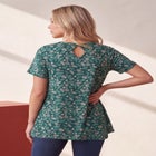 Plus Size Ultimate Cotton Crewneck Short Sleeve Swing Tee image number 1