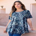 Plus Size Ultimate Cotton Crewneck Short Sleeve Swing Tee image number null