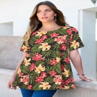 Plus Size Ultimate Cotton Crewneck Short Sleeve Swing Tee image number null