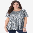 Plus Size Cotton Ultimate Swing Tee with Keyhole Back image number null
