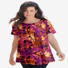 Plus Size Cotton Ultimate Swing Tee with Keyhole Back image number null