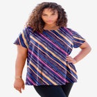 Plus Size Ultimate Cotton Crewneck Short Sleeve Swing Tee image number null