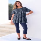 Plus Size Ultimate Cotton Crewneck Short Sleeve Swing Tee image number null