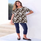 Plus Size Ultimate Cotton Crewneck Short Sleeve Swing Tee image number null