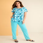Plus Size Ultimate Cotton Crewneck Short Sleeve Swing Tee image number null