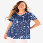 Plus Size Cotton Ultimate Swing Tee with Keyhole Back image number null