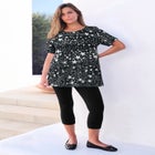 Plus Size Ultimate Cotton Crewneck Short Sleeve Swing Tee image number null