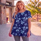 Plus Size Ultimate Cotton Crewneck Short Sleeve Swing Tee image number 0