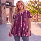 Plus Size Ultimate Cotton Crewneck Short Sleeve Swing Tee image number 0