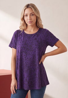 Plus Size Ultimate Cotton Crewneck Short Sleeve Swing Tee