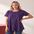 Plus Size Ultimate Cotton Crewneck Short Sleeve Swing Tee image number 0