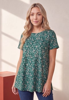 Plus Size Ultimate Cotton Crewneck Short Sleeve Swing Tee