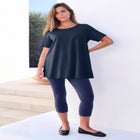 Plus Size Ultimate Cotton Crewneck Short Sleeve Swing Tee image number null