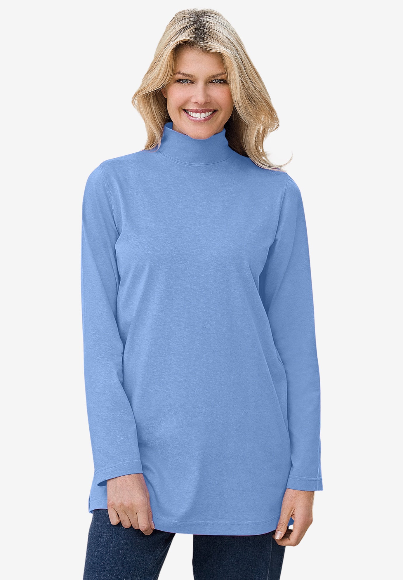 Mockneck Long-Sleeve Tunic image number 1