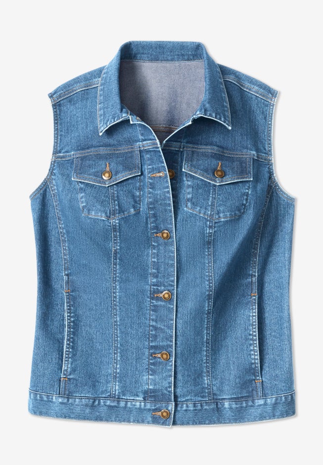 Stretch Denim Vest image number 3