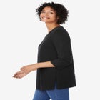 Perfect Three-Quarter Sleeve V-Neck Tunic image number null