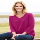 Perfect Three-Quarter Sleeve V-Neck Tunic image number null