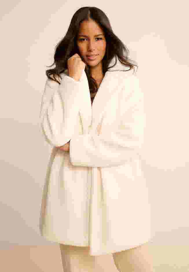 Plus Size Mid Length Teddy Faux Fur Coat image number 2