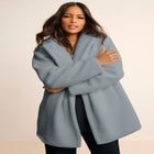 Plus Size Mid Length Teddy Faux Fur Coat image number null