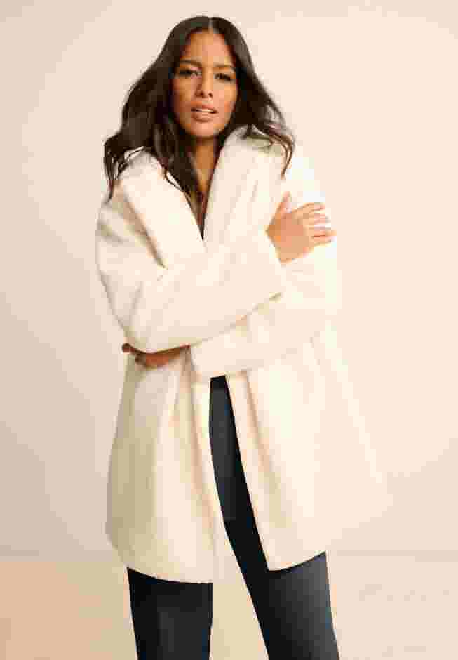 Plus Size Mid Length Teddy Faux Fur Coat image number 5