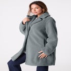 Plus Size Mid Length Teddy Faux Fur Coat image number null