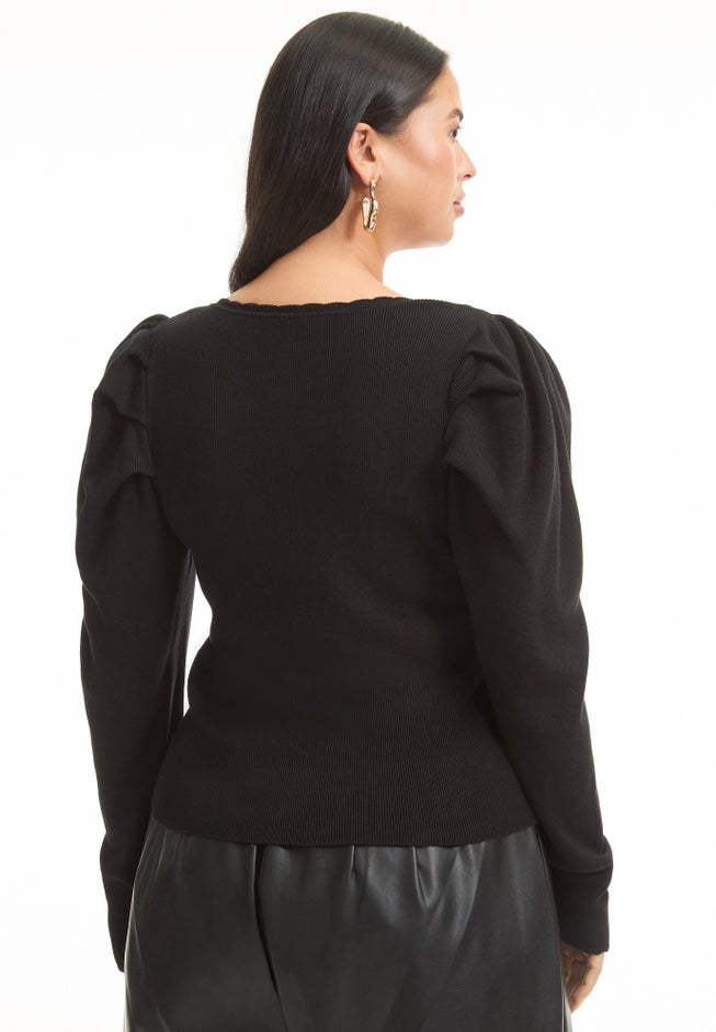 Mutton Sleeve Sweater image number 1