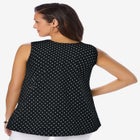 Stretch Cotton V-Neck Trapeze Tank image number null