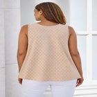 Stretch Cotton V-Neck Trapeze Tank image number null