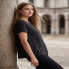 Stretch Cotton Trapeze Tee image number null