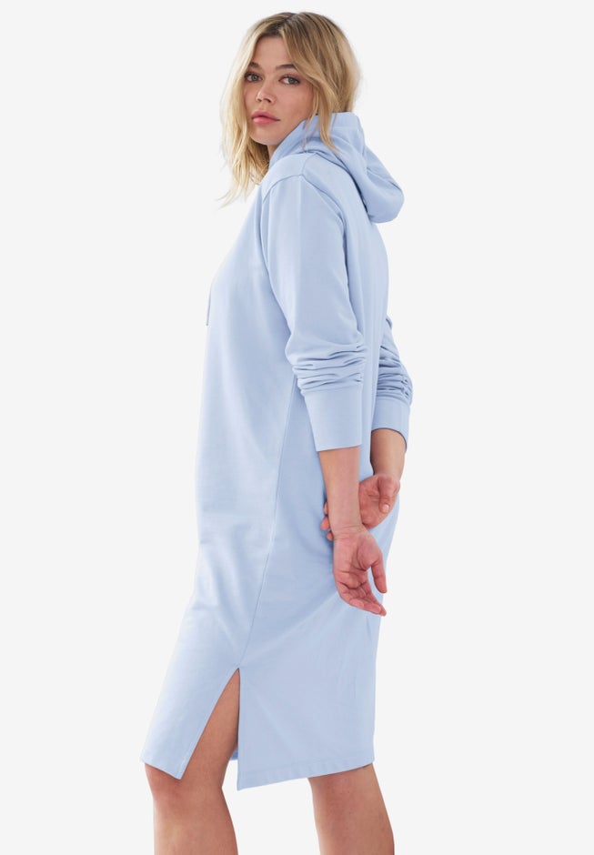 French Terry Hooded Sweatshirt Dress image number 1