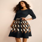 Pleated Sweater Dress image number null