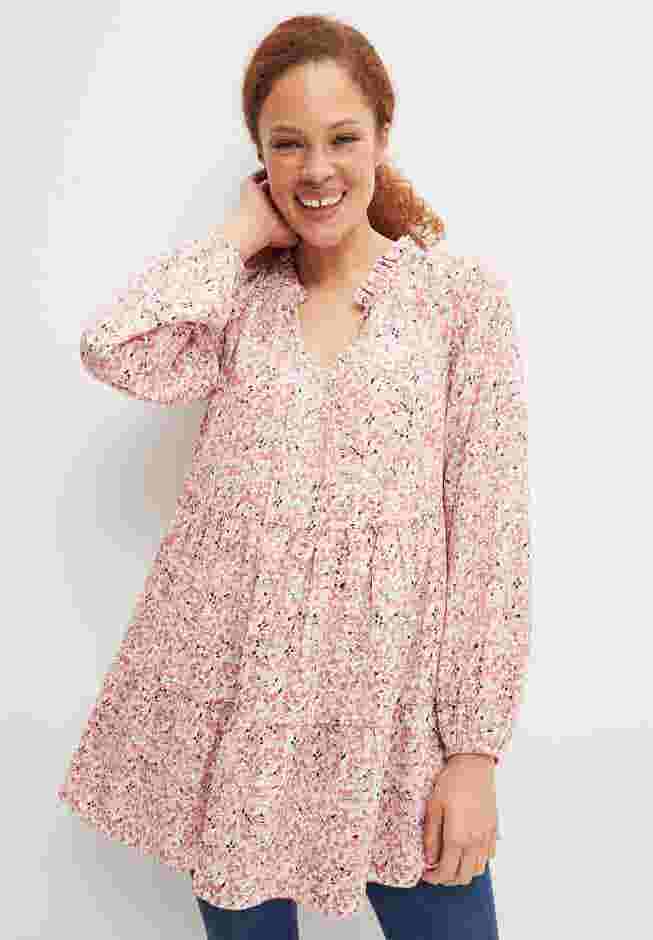 Ruffle-Neck Tiered Tunic image number 1