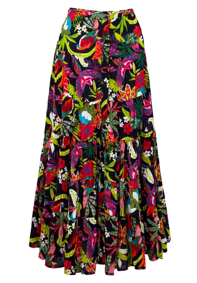 Tiered Maxi Skirt image number null