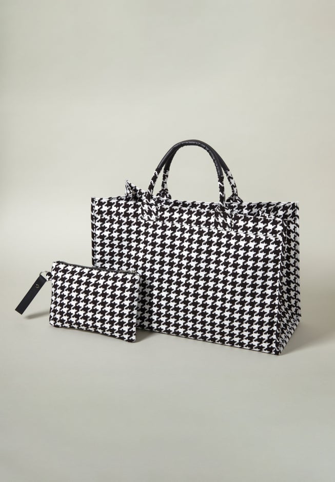 2-Piece Houndstooth Tote Set image number null