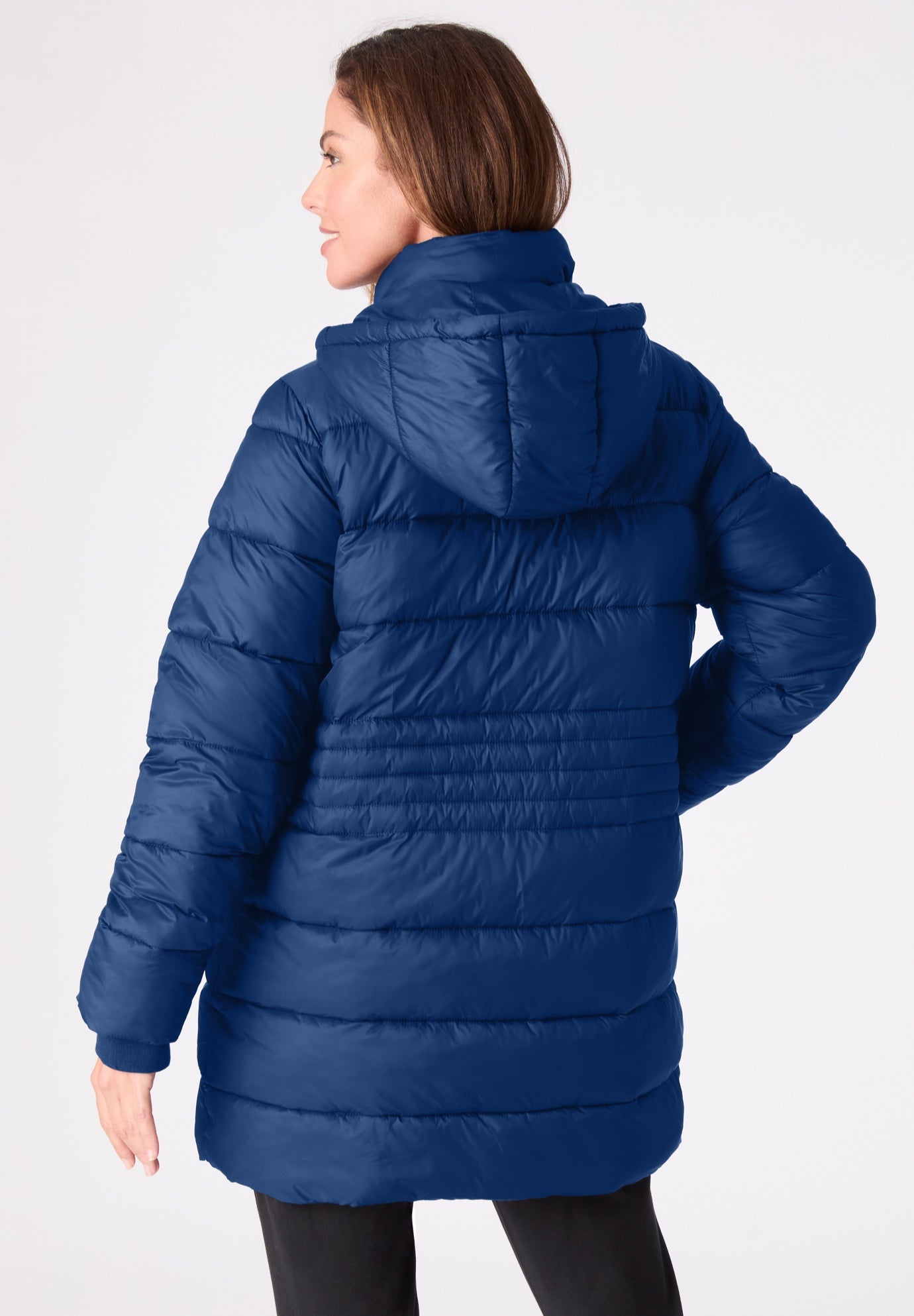 Plus Size Longer Lightweight Quilted Jacket image number 1