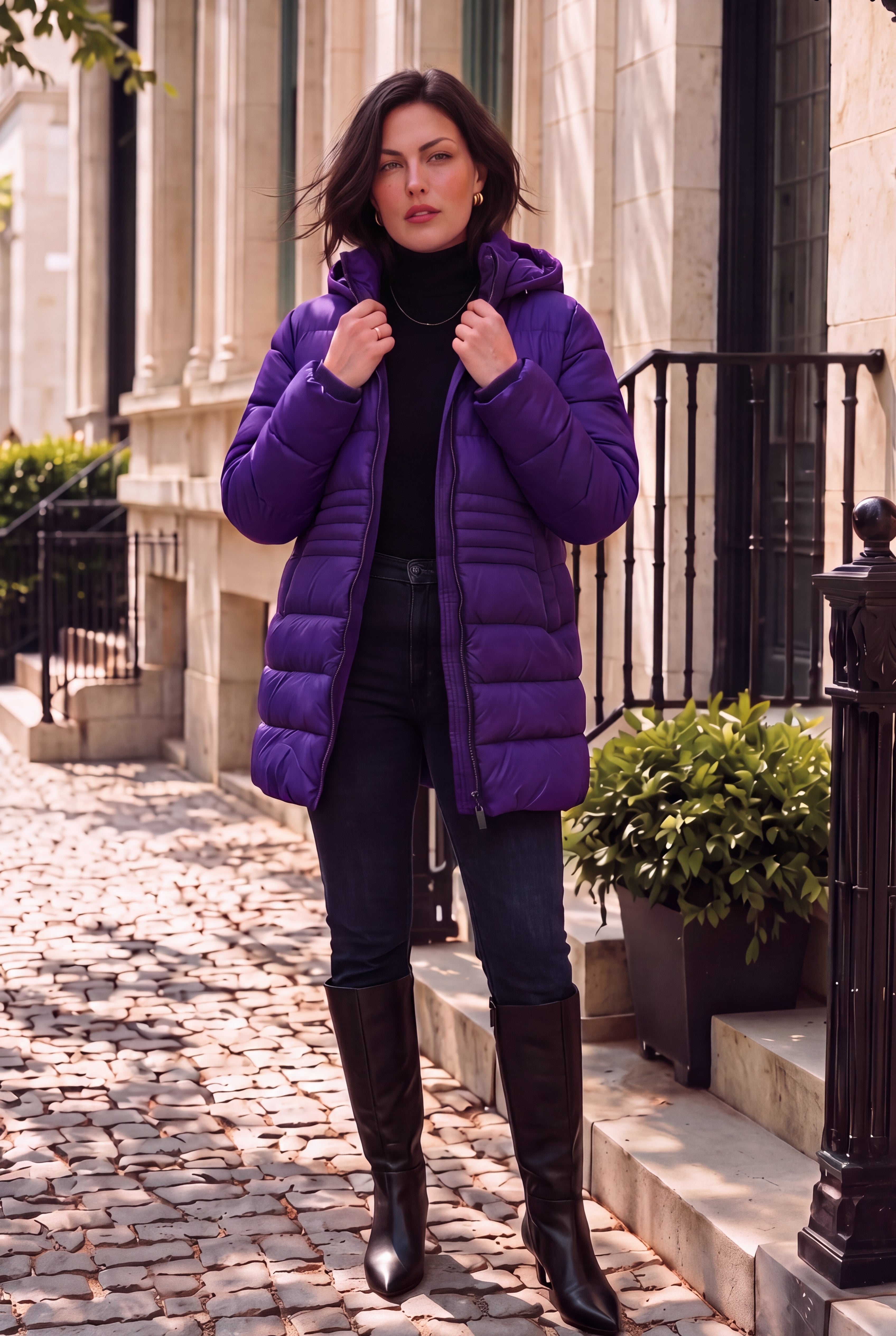 Plus Size Longer Lightweight Quilted Jacket image number 0