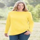 Long-Sleeve Crewneck Soft Waffle Knit Thermal Shirt image number 0