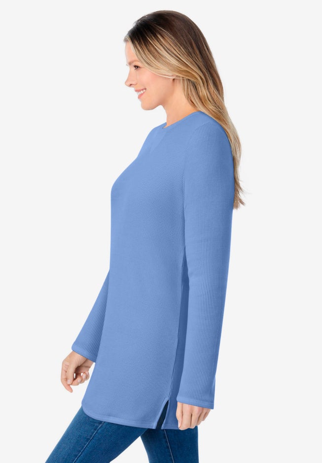 Ultra Soft Waffle Thermal Sweatshirt image number 5