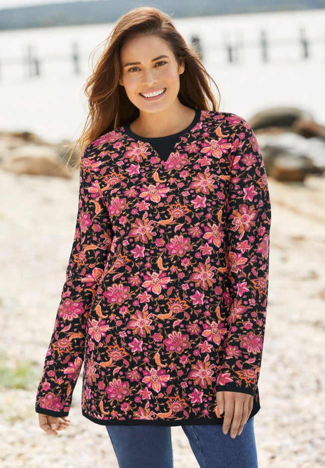 Ultra Soft Waffle Thermal Sweatshirt image number 8