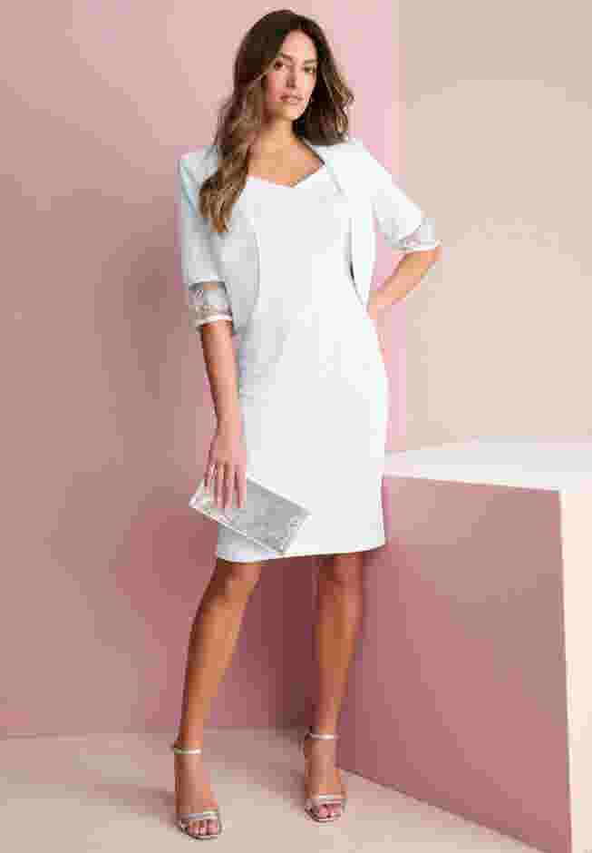 Embellished Jacket And Dress Set image number 0